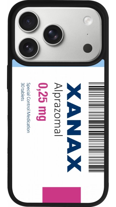 Coque iPhone 17 Pro - Silicone rigide noir Xanax Alprazolam 2025