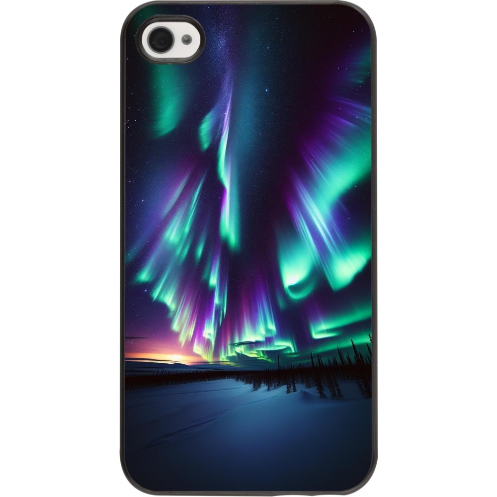 iPhone 4/4s Case Hülle - Funkelndes Nordlicht