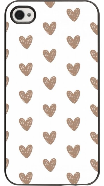 Coque iPhone 4/4s - Autumn 2024 brown hearts Coque iPhone 4/4s - Autumn 2024 brown hearts