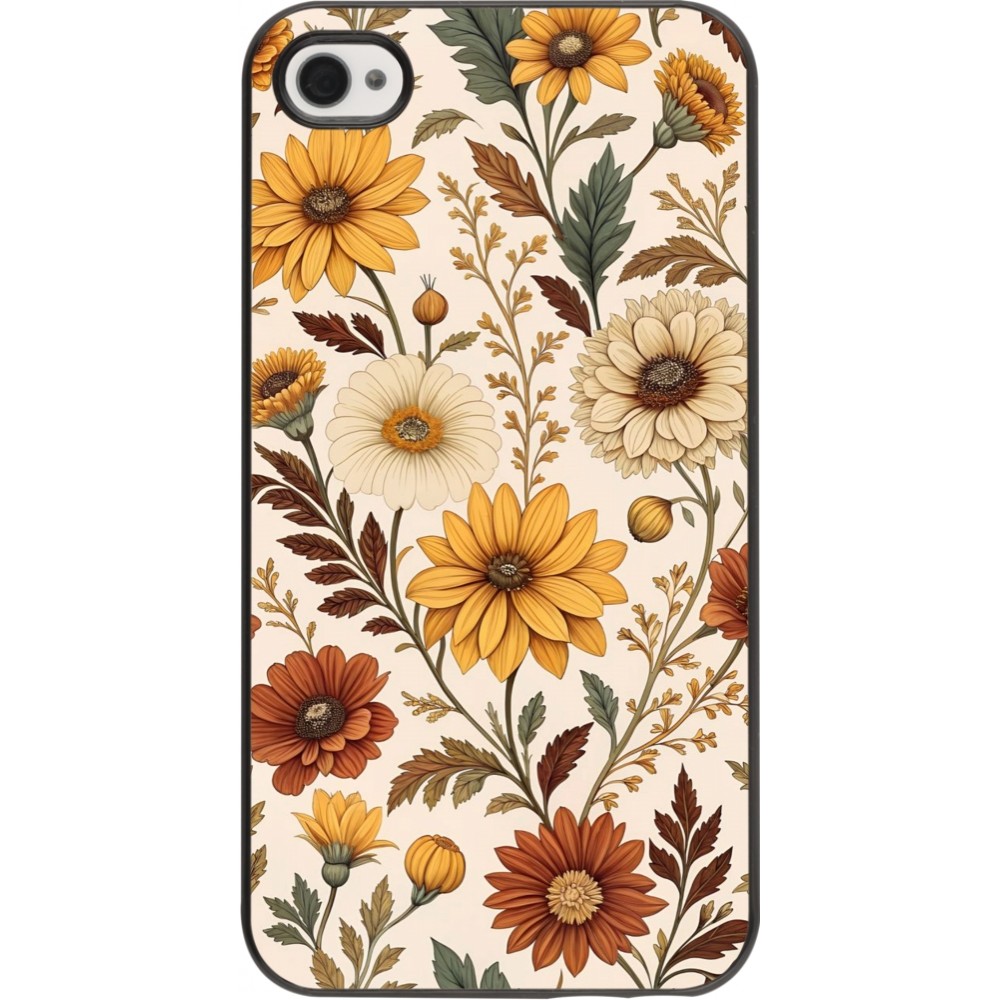Coque iPhone 4/4s - Autumn 25 Flower pattern