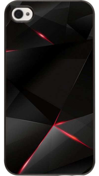 Coque iPhone 4/4s - Black Red Lines Coque iPhone 4/4s - Black Red Lines
