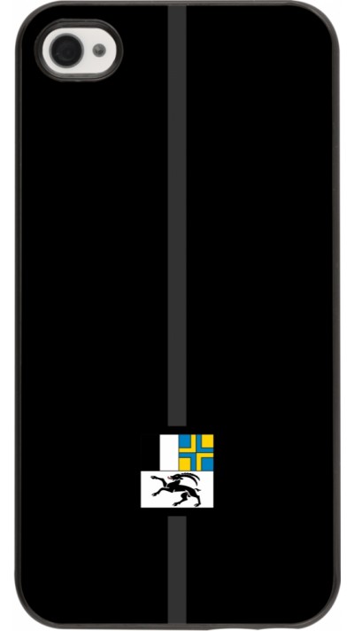 iPhone 4/4s Case Hülle - Kanton GR schwarz