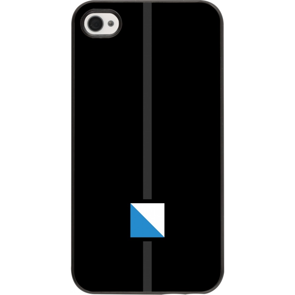 iPhone 4/4s Case Hülle - Kanton ZH schwarz