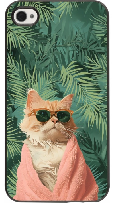 iPhone 4/4s Case Hülle - Cat Summer Palms iPhone 4/4s Case Hülle - Cat Summer Palms
