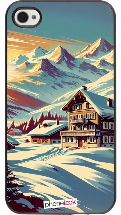 iPhone 4/4s Case Hülle - Chalet Berg verschneit iPhone 4/4s Case Hülle - Chalet Berg verschneit