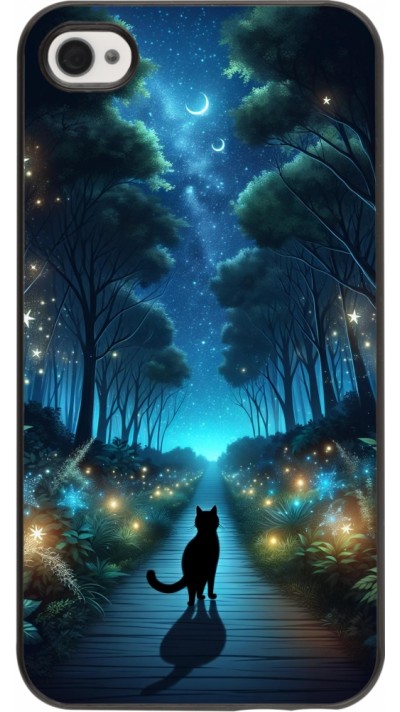 iPhone 4/4s Case Hülle - Schwarze Katze Spaziergang iPhone 4/4s Case Hülle - Schwarze Katze Spaziergang