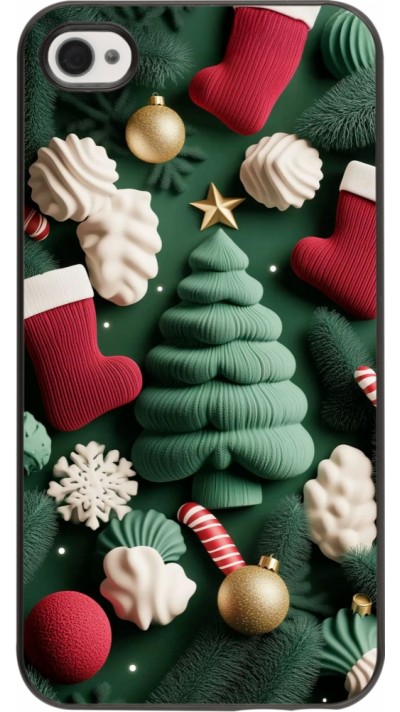 Coque iPhone 4/4s - Christmas 25 Christmas textiles