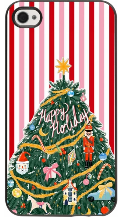 Coque iPhone 4/4s - Christmas 25 Happy Holiday