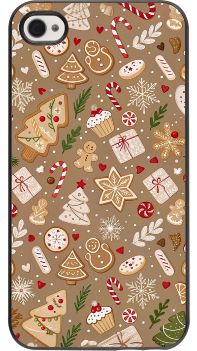 iPhone 4/4s Case Hülle - Christmas 25 Pattern Ginger Cookie