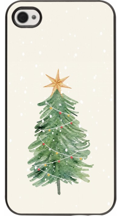 Coque iPhone 4/4s - Christmas 25 Sketch Tree