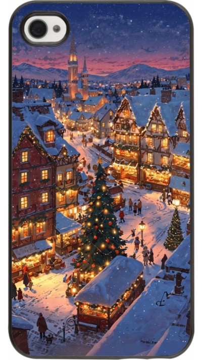 iPhone 4/4s Case Hülle - Christmas 25 Xmas Village