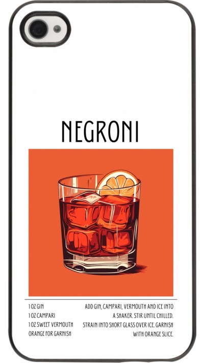 iPhone 4/4s Case Hülle - Cocktail Rezept Negroni iPhone 4/4s Case Hülle - Cocktail Rezept Negroni