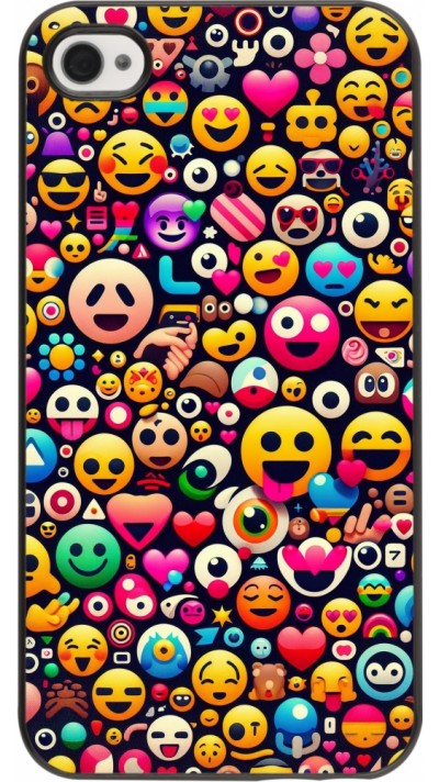 iPhone 4/4s Case Hülle - Emoji Mix Farbe iPhone 4/4s Case Hülle - Emoji Mix Farbe