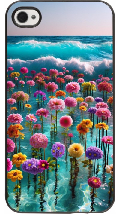 Coque iPhone 4/4s - Flower sea waves