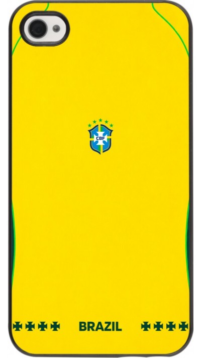 Coque iPhone 4/4s - Maillot de football Bresil 2026 personnalisable