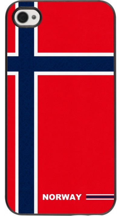 Coque iPhone 4/4s - Maillot de football Norvège 2026 personnalisable