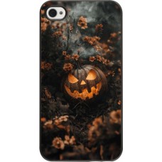iPhone 4/4s Case Hülle - Halloween 2025 Pumpkin with flowers
