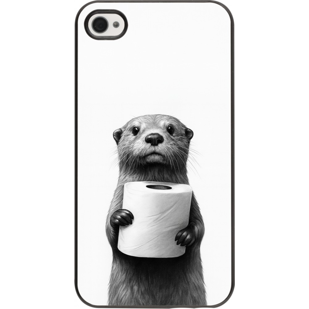 Coque iPhone 4/4s - Loutre papier de toilette