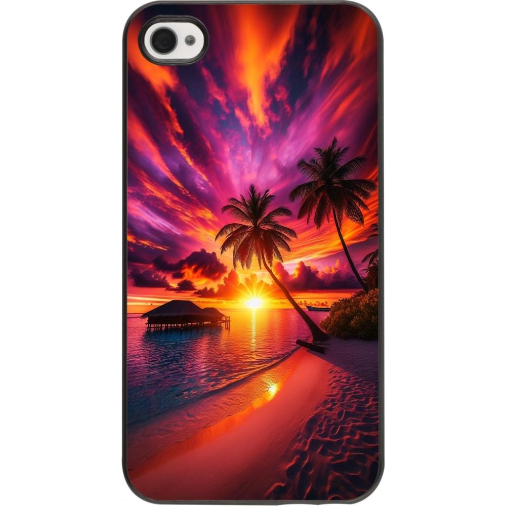 iPhone 4/4s Case Hülle - Malediven Abenddämmerung Glückseligkeit