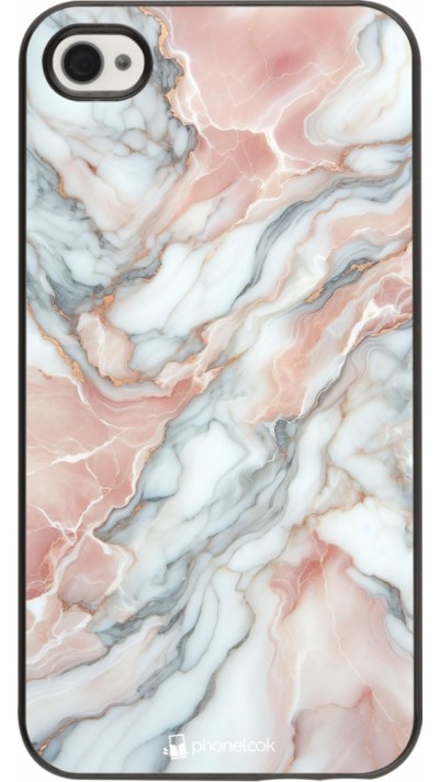 Coque iPhone 4/4s - Marbre Rose Lumineux