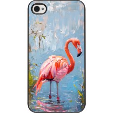 iPhone 4/4s Case Hülle - Paint Flamingo