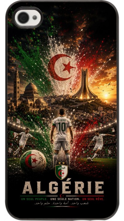 Coque iPhone 4/4s - Football Algérie splash 2026