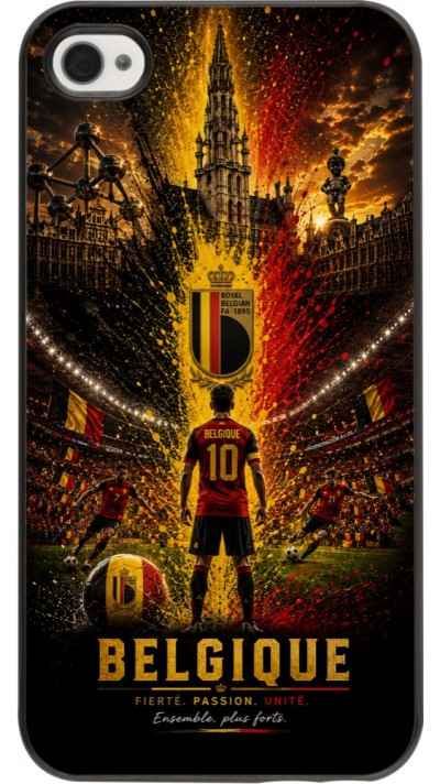 Coque iPhone 4/4s - Football Belgique splash 2026