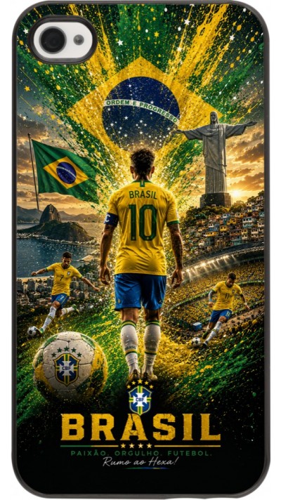 Coque iPhone 4/4s - Football Bre?sil splash 2026