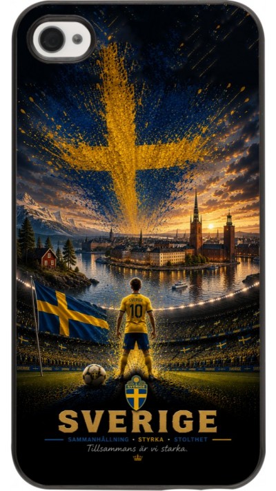 Coque iPhone 4/4s - Football Suède splash 2026