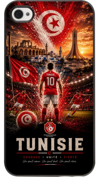 Coque iPhone 4/4s - Football Tunisie splash 2026