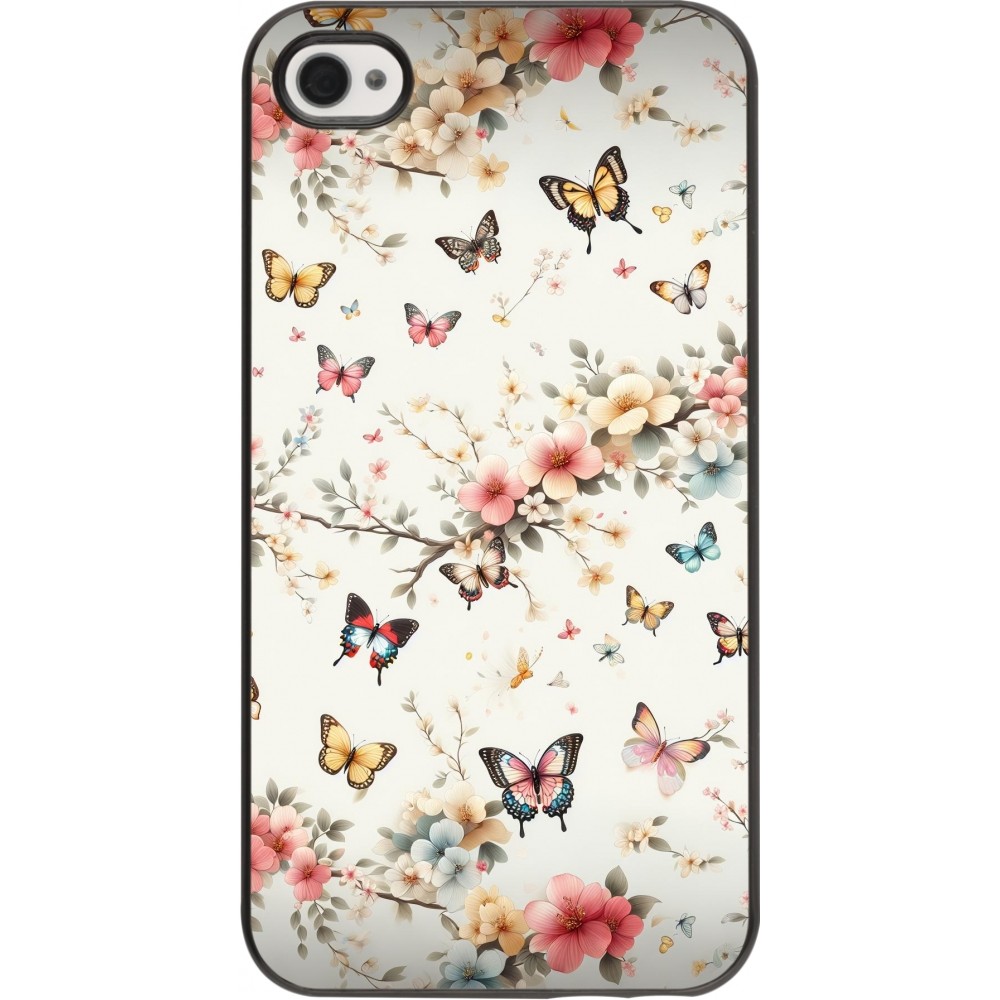 iPhone 4/4s Case Hülle - Frühling 25 Leichte Schmetterlinge