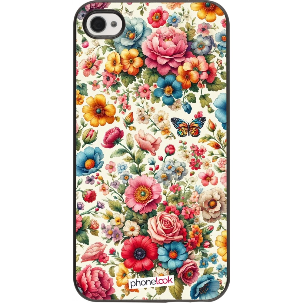 Coque iPhone 4/4s - Spring 25 printemps fleuri