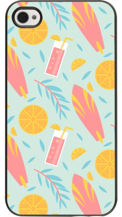 Coque iPhone 4/4s - Summer 2025 Pattern citron