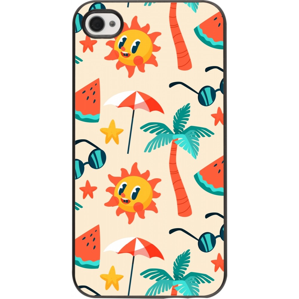 Coque iPhone 4/4s - Summer 2025 Pattern soleil