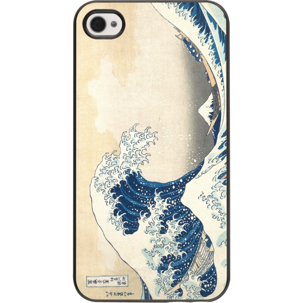 Coque iPhone 4/4s - Tableau art - La Grande Vague de Kanagawa - Hokusai