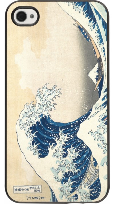 Coque iPhone 4/4s - Tableau art - La Grande Vague de Kanagawa - Hokusai