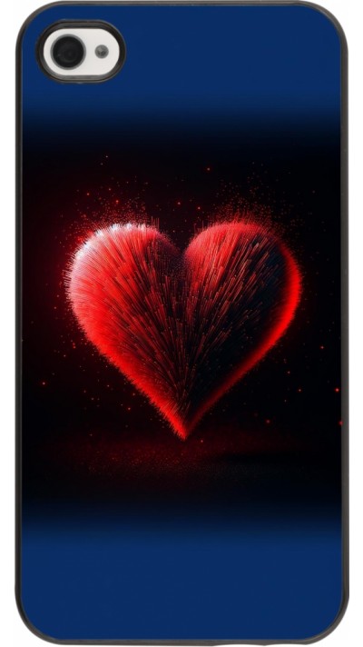 iPhone 4/4s Case Hülle - Valentin 2025 rotes Herz
