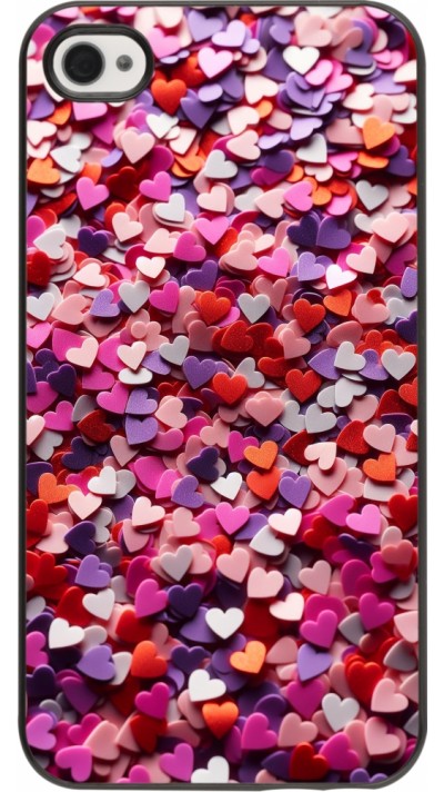 iPhone 4/4s Case Hülle - Valentin 2025 Konfetti