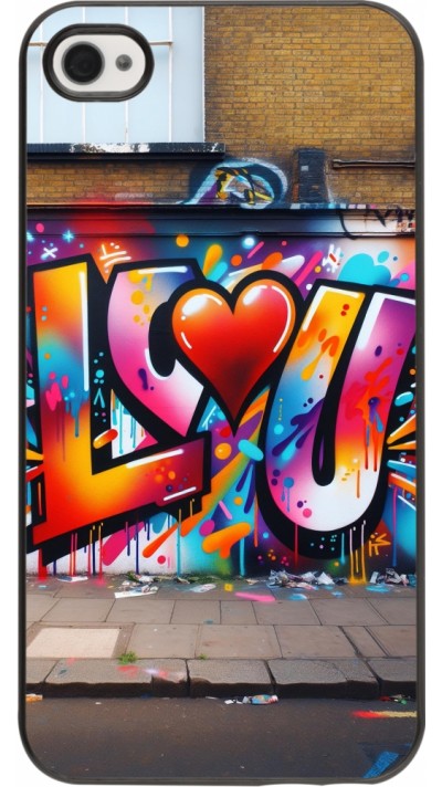 iPhone 4/4s Case Hülle - Valentin 2025 Liebe U Tag