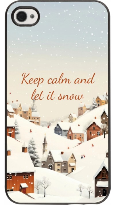 Coque iPhone 4/4s - Winter 25 Winter Keep calm and let it snow