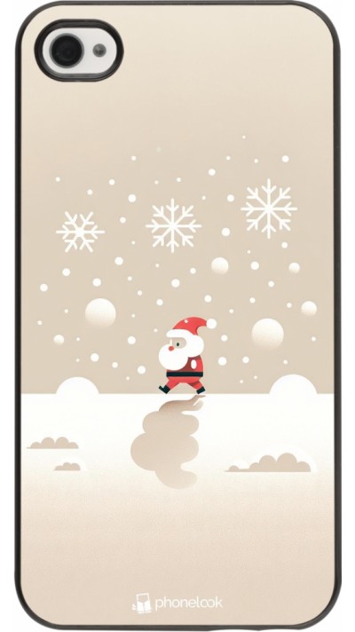 iPhone 4/4s Case Hülle - Weihnachten 2023 Minimalistischer Weihnachtsmann