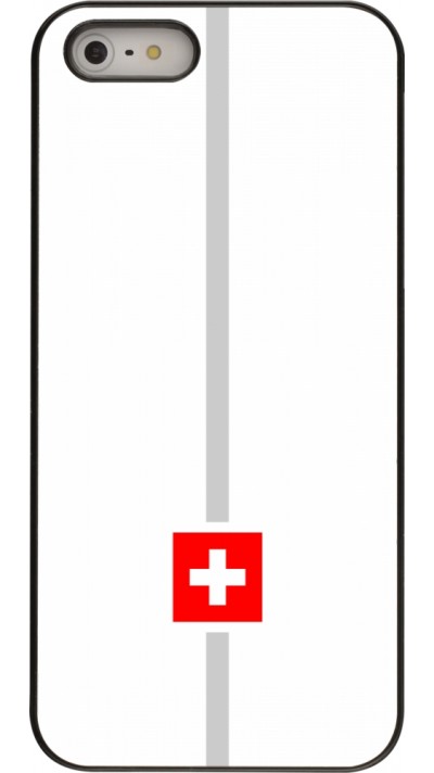 iPhone 5/5s / SE (2016) Case Hülle - Kanton CH weiss