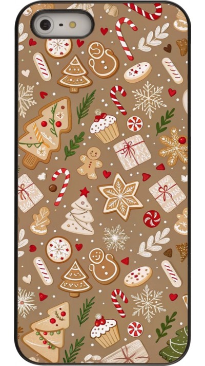 Coque iPhone 5/5s / SE (2016) - Christmas 25 Pattern Ginger Cookie