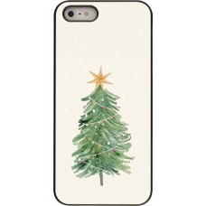 Coque iPhone 5/5s / SE (2016) - Christmas 25 Sketch Tree