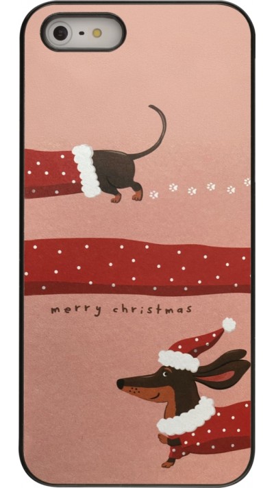 Coque iPhone 5/5s / SE (2016) - Christmas 25 Teckel Merry Xmas