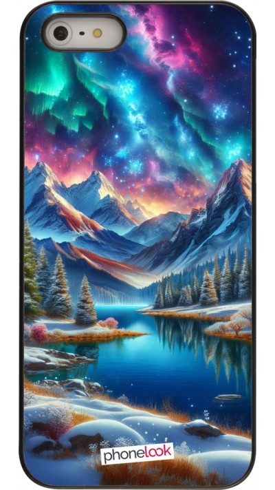 Coque iPhone 5/5s / SE (2016) - Fantasy Mountain Lake Sky Stars