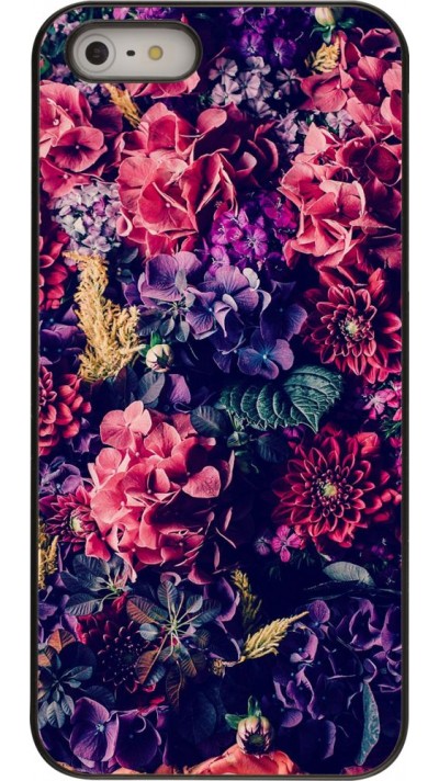Coque iPhone 5/5s / SE (2016) - Flowers Dark Coque iPhone 5/5s / SE (2016) - Flowers Dark