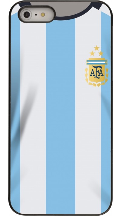 Coque iPhone 5/5s / SE (2016) - Maillot de football Argentine 2022 personnalisable Coque iPhone 5/5s / SE (2016) - Maillot de football Argentine 2022 personnalisable