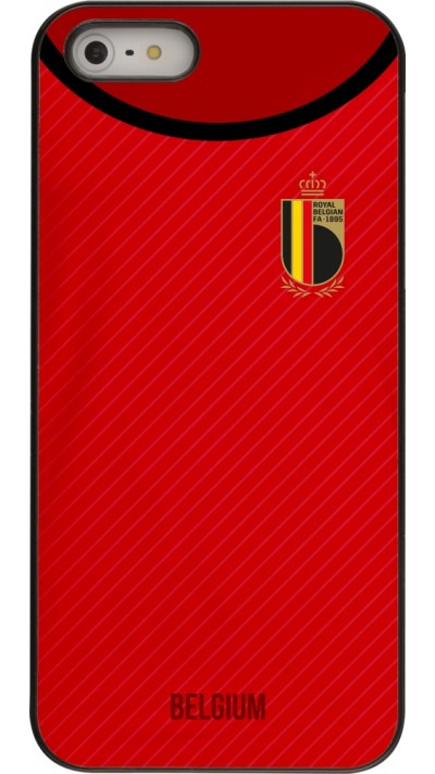 Coque iPhone 5/5s / SE (2016) - Maillot de football Belgique 2022 personnalisable Coque iPhone 5/5s / SE (2016) - Maillot de football Belgique 2022 personnalisable