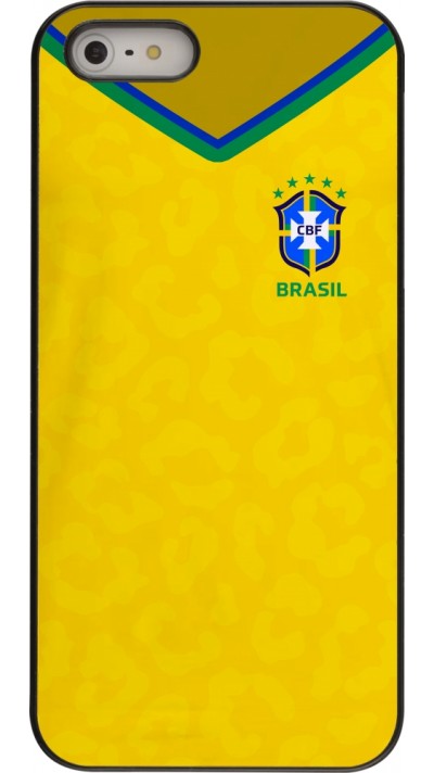 Coque iPhone 5/5s / SE (2016) - Maillot de football Brésil 2022 personnalisable Coque iPhone 5/5s / SE (2016) - Maillot de football Brésil 2022 personnalisable